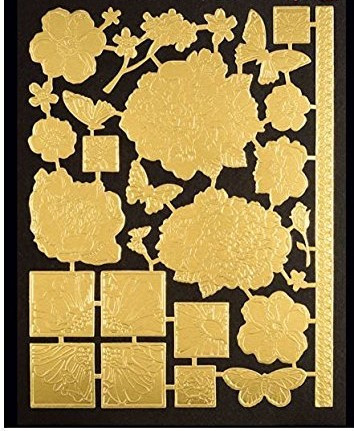 HOTP Foiled Fancies Botanical Frames HOTP6528 4 sheets Foiled and Embossed Die (2 gold & 2 silver)