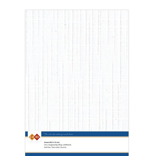 Find It Trading- A4 Linen Cardstock- 10 sheets- White