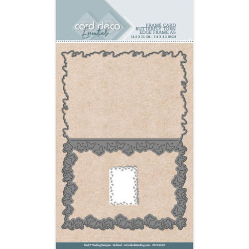 Card Deco - Find it Trading - Frame Card Tornframe Butterfly A5 Cutting Die CDCD10025