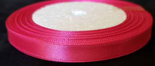 25 yd Satin Ribbon 2/5" RASPBERRY ROSE Approx. 25-yards