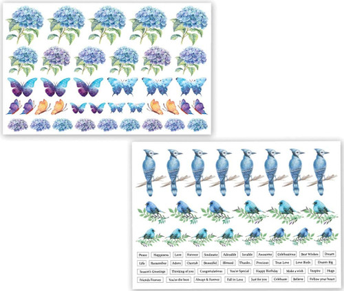 Dress My Craft Hydrangea Lawns Motif Sheets- 2, A4 sheets- 98 Motifs