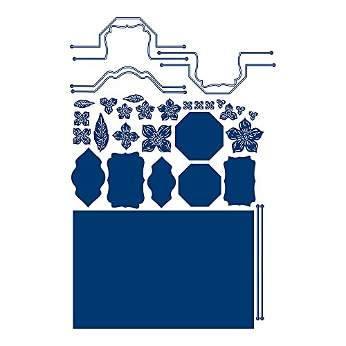 Tattered Lace Floral Interlinked Card Shape Cutting Die 732836