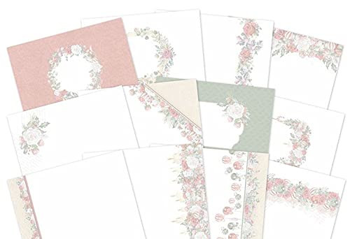Hunkydory Crafts Forever Florals - Festive Rose Luxury Card Inserts