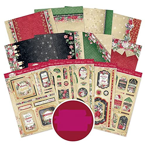 Hunkydory Crafts Forever Florals Festive Rose Luxury Topper Collection FFXMAS101