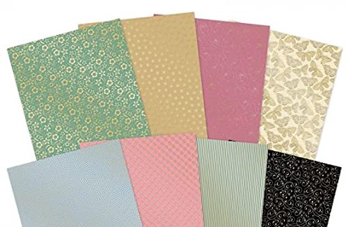 Hunkydory Crafts- Floral Elegance- Floral Elegance Fabulous Foiled Edge-to-Edge Cardstock- LFC136