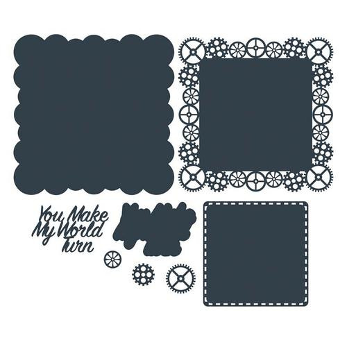 The Paper Boutique- Cutting Dies- You Make My World Turn Doily Die