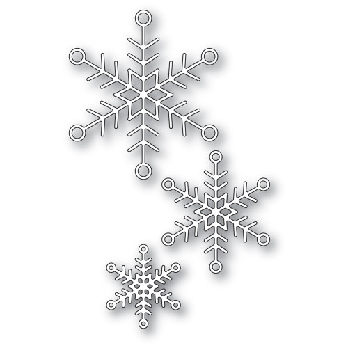 Memory Box 100% Steel Jolly Snowflake Trio Cutting Die- 94284