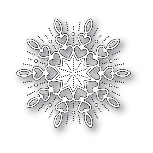 Memory Box 100% Steel Holiday Heart Snowflake Cutting Die- 94315