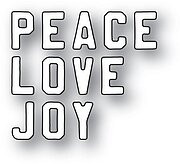 Memory Box 100% Steel Mini Vintage Varsity Peace Cutting Die- 94338