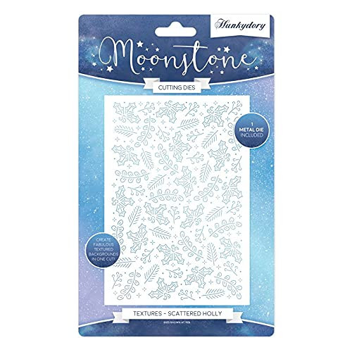 Hunkydory Moonstone Cutting Dies - Textures Scattered Holly - MSTONE413