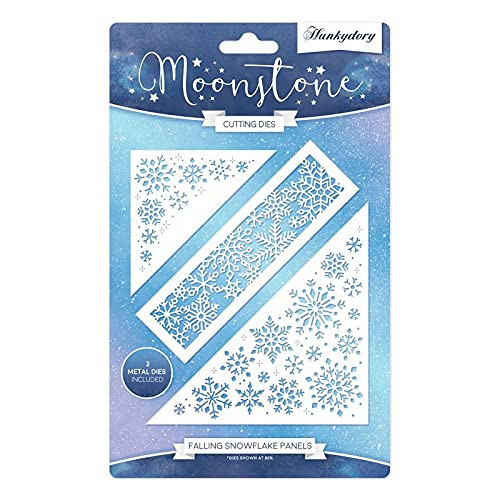 Hunkydory Moonstone Cutting Dies- Falling Snowflake Panels