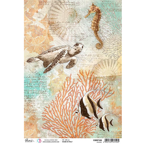 Ciao Bella Paper crafting Rice Paper Oceanic CBRP169
