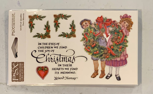 PSX Stickers Vintage Wreath Christmas Stickers SH6480