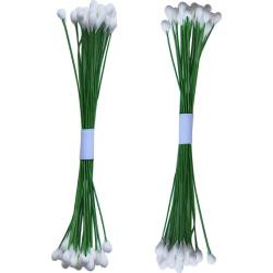 Dress My Craft -Drop Shape Wire Pollen- Pack of 2 Bunches- #3 White