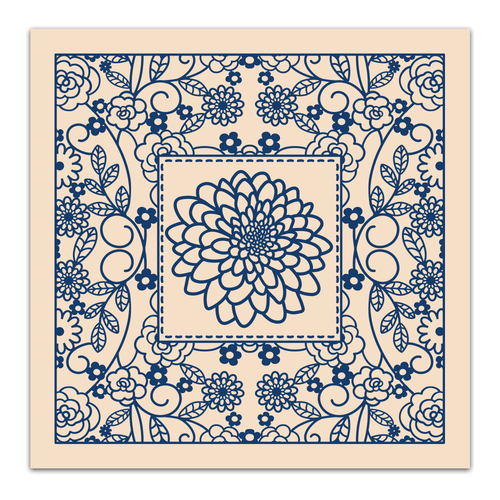 Tattered Lace 8"x8" Embossing Folder- Floral Frame 896049