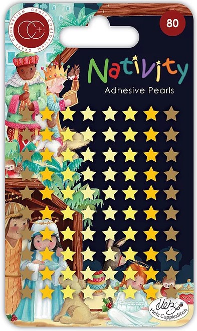 Craft Consortium Nativity- Adhesive Pearls- 80 adhesive pearls
