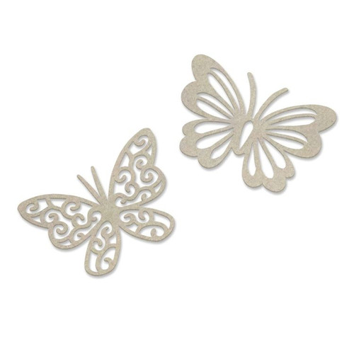 Couture Creations Chipboard Set- Dual Butterflies 2pc