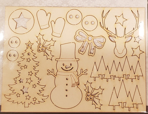 Find it Trading- Amy Design- Chipboard Set- Christmas Wishes - Text 18pc