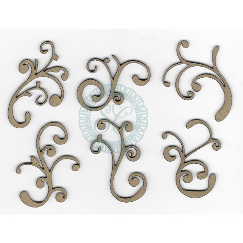 Scrapaholics Laser Cut Chipboard 1.8mm Thick- Flourish Bits