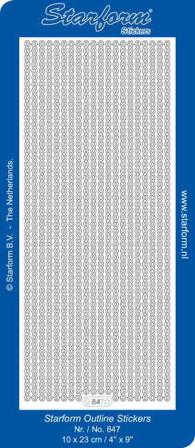 Starform Stickers Chain Link 1/8" Borders 847 Silver