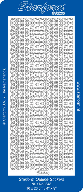 Starform Stickers Wider Ribbon 3/8" Borders 848 Silver