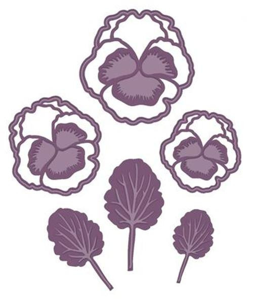 Craft Die CED1449 Sue Wilson Finishing Touches - Bearded Pansy