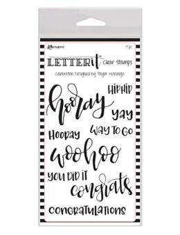 Ranger Letter- It Clear Stamps- Celebration- 9 pcs