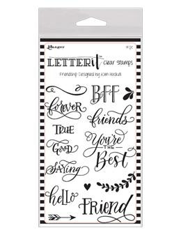 Ranger Letter- It Clear Stamps- Friendship- 14 pcs