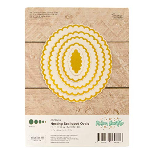 Artdeco Creations Couture Creations Cut, Foil & Emboss Nesting Dies-Scalloped Ovals