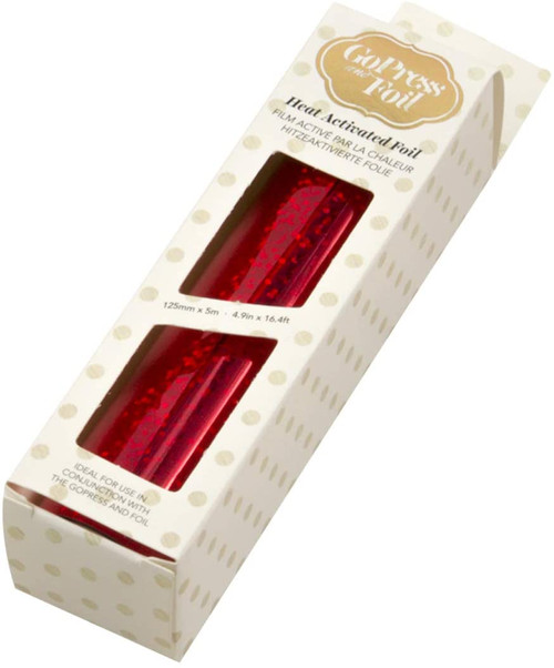 Couture Creations GoPress & Foil- Heat Activated Foil- Matte Finish- Red Dotted Hologram