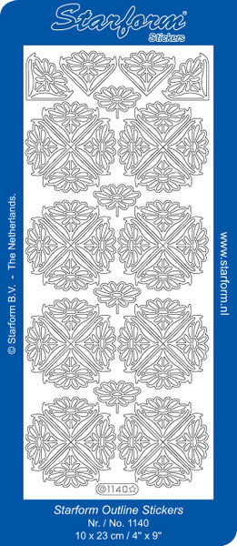 Starform DAISY CORNERS 1140 SILVER Peel Stickers