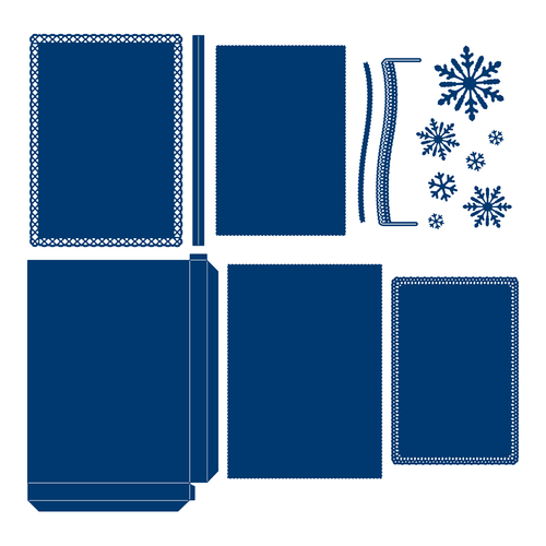 Tattered Lace Sparkle & Lace Raised Box Card Die Set 509657