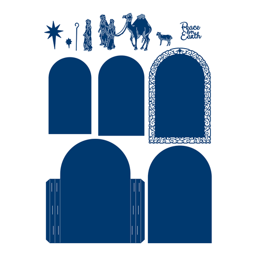 Tattered Lace Sparkle & Lace Tunnel Card (509653) and Bethlehem (509654) Die Sets