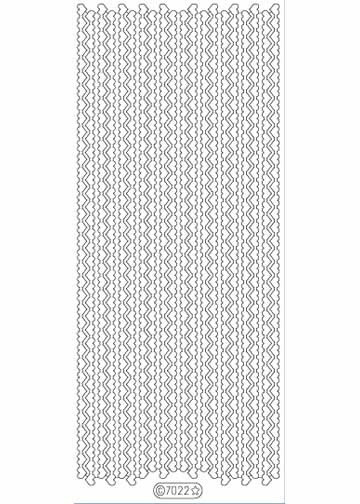 Starform GLITTER SILVER WITH GOLD N7022 Heart BORDERS ASSORTED Stickers Peel Outline