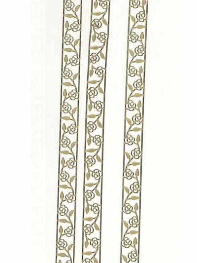 Starform Small Rose Ribbon SILVER Elegant Peel Border 1261 G