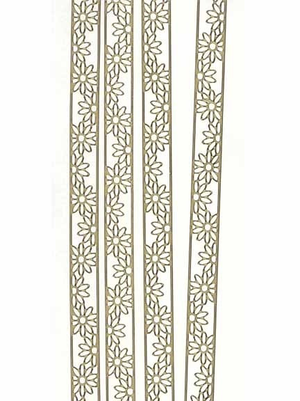 Starform DAISY RIBBON N1262 GOLD BORDERS Peel Stickers