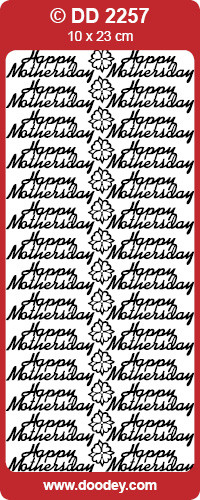 DOODEY DD2257 GOLD Happy Mothersday Peel Stickers One 9x4 Sheet