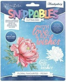 Hunkydory Crafts Moonstone Die Snippables Floral Favourites - Peony MSTONE372