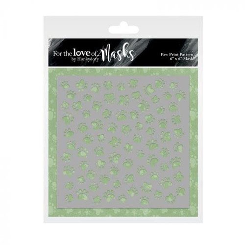 Hunkydory for The Love of Masks - Paw Print Pattern 6"x6" - FTLM350