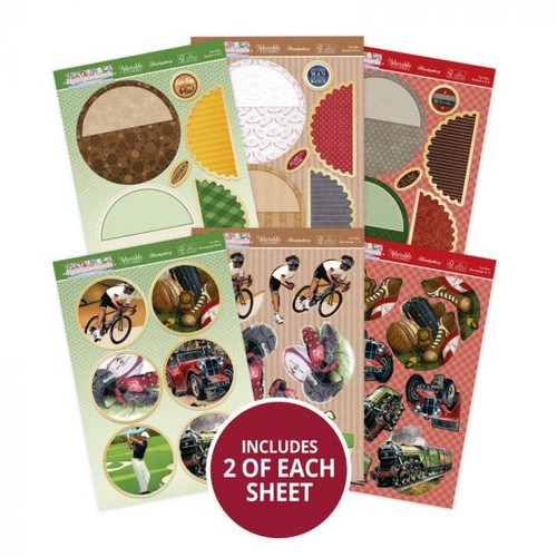 Hunkydory - Decoupage Rocker Cards- For Him Concept Cards