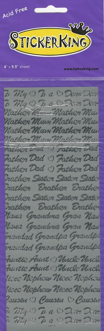 Sticker King Peel Stickers- Bargain Bundle- Silver- 3 sheets