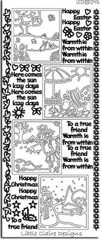 Ecstasy Crafts Peel Sticker -Seasonal Scenes- Black