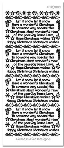 Ecstasy Crafts Peel Sticker -Let It Snow- Gold