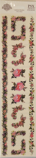 PSX Stickers My Rose Garden Border Stickers SH1211