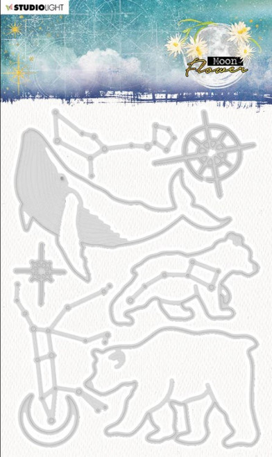 Studio Light- Moon Flower Die- Star Signs nr 136