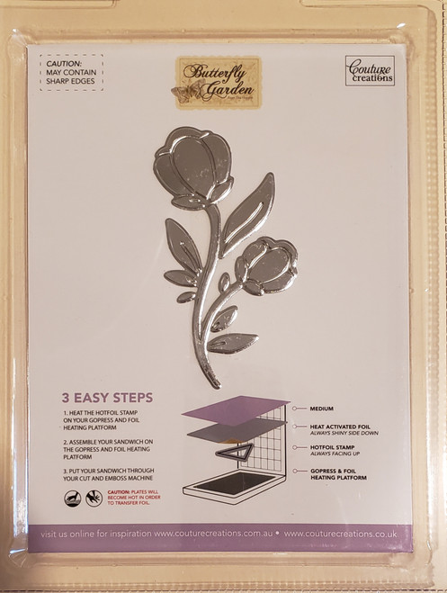 Couture Creations Butterfly Garden Hot Foil Stamp CO726563- Blooming Flower