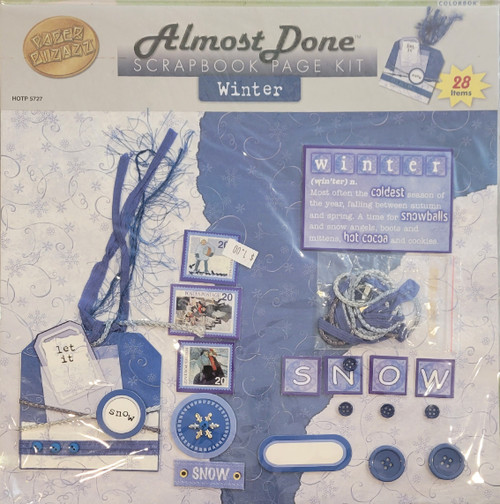 Almost Done Snow Scrapbooking pages from Paper Pizazz