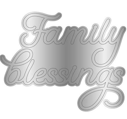 Crafter's Companion Nature's Garden- Farmhouse Collection- Family Blessings Die Set