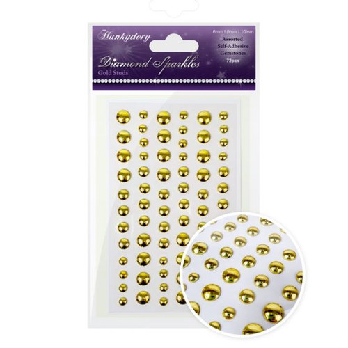 Hunkydory Glitter Diamond Sparkles Self-Adhesive- Gold Studs