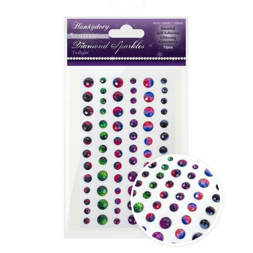 Hunkydory Glitter Diamond Sparkles Self-Adhesive- Glitter Ombre- Twilight